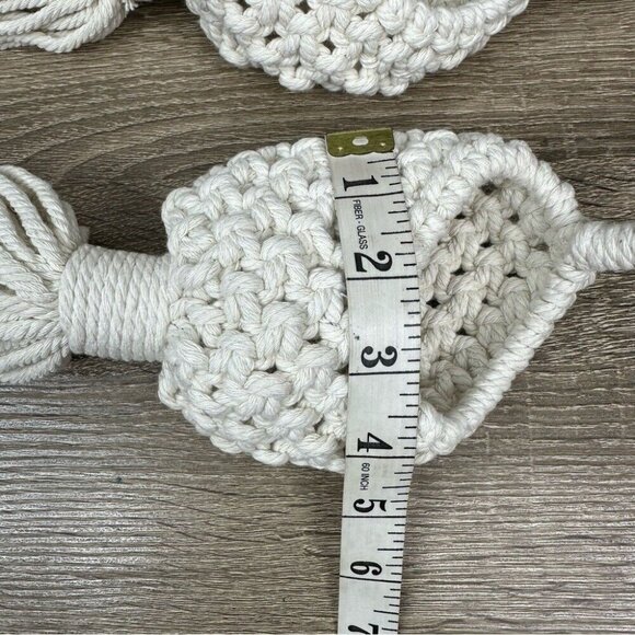 Macrame by Gunung New Home Decor Three Hanging Macrame Baskets For‎ Small Plants - Picture 10 of 11